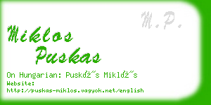 miklos puskas business card